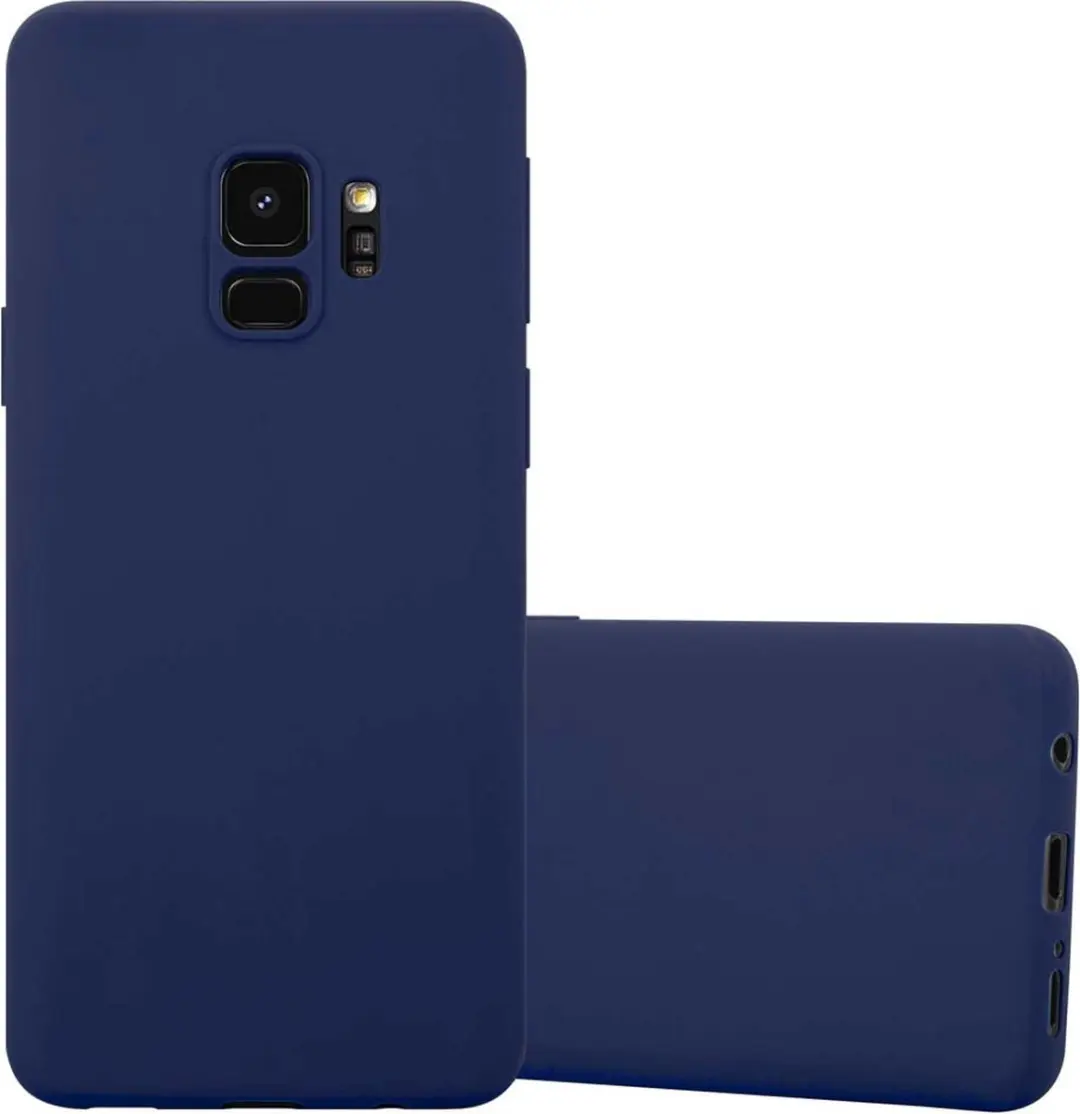 Cadorabo Hoesje geschikt voor Samsung Galaxy S9 in CANDY DONKER BLAUW