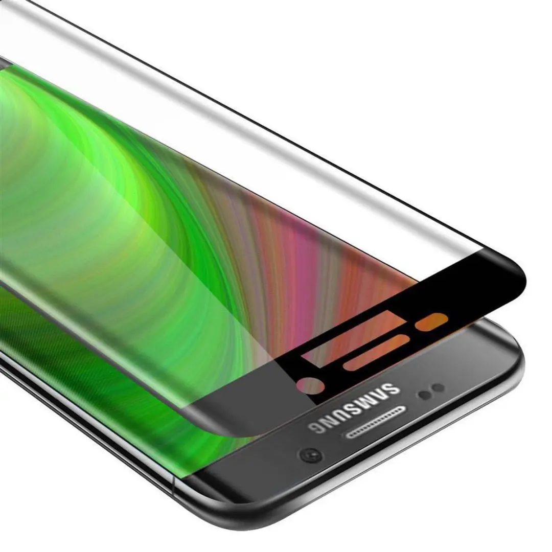 Cadorabo Screenprotector geschikt voor Samsung Galaxy S6 EDGE Volledig scherm pa