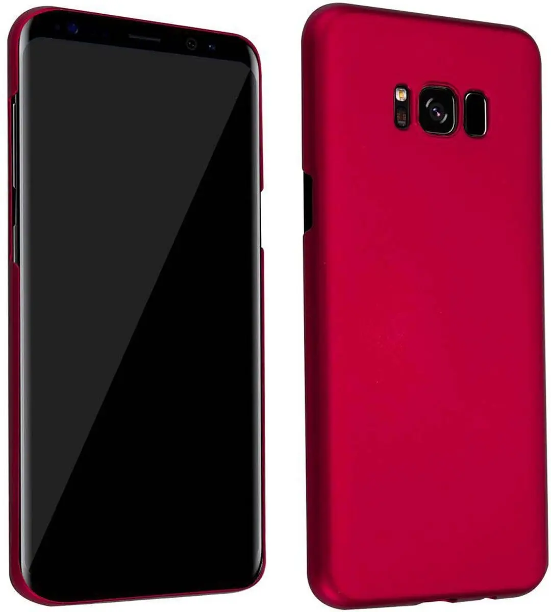 Cadorabo Hoesje geschikt voor Samsung Galaxy S8 PLUS in METAAL ROOD