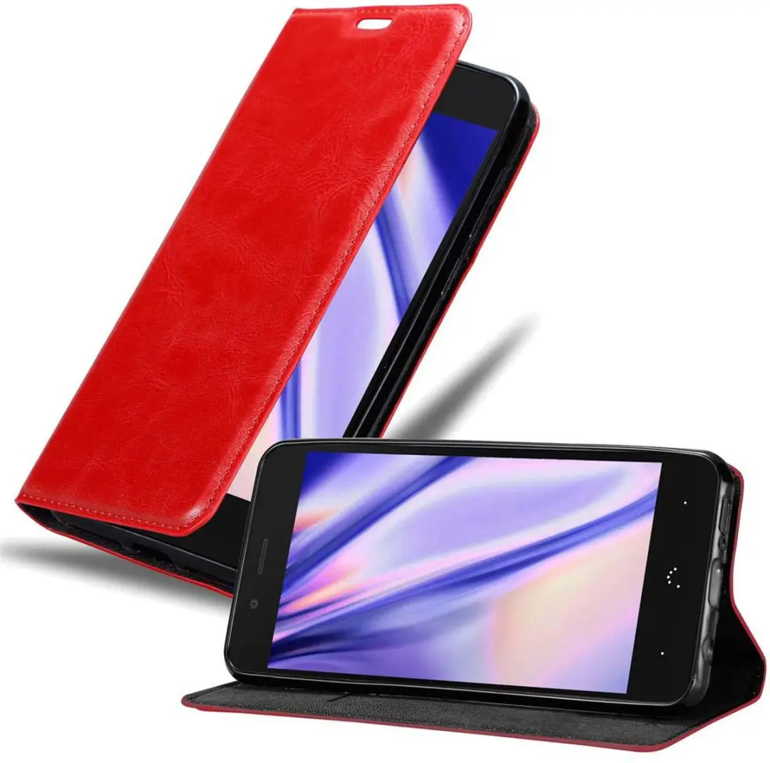 Cadorabo Hoesje geschikt voor BQ Aquaris X5 in APPEL ROOD