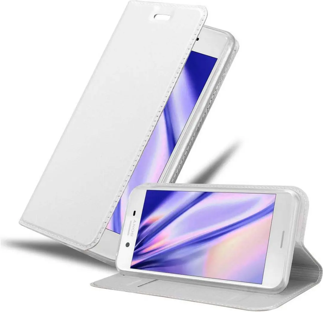 Cadorabo Hoesje geschikt voor Sony Xperia X in CLASSY ZILVER