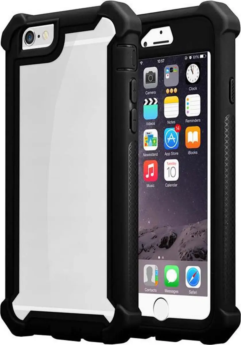 Cadorabo Hoesje geschikt voor Apple iPhone 6 / 6S in ALDER ZWART