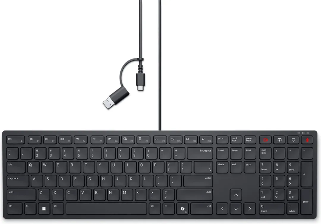 Dell Pro KB525C Toetsenbord USB-C - Zwart