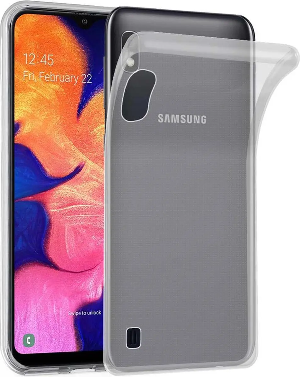 Cadorabo Hoesje geschikt voor Samsung Galaxy A10 / M10 in VOLLEDIG TRANSPARANT - Beschermhoes gemaakt van flexibel TPU Silicone Case Cover
