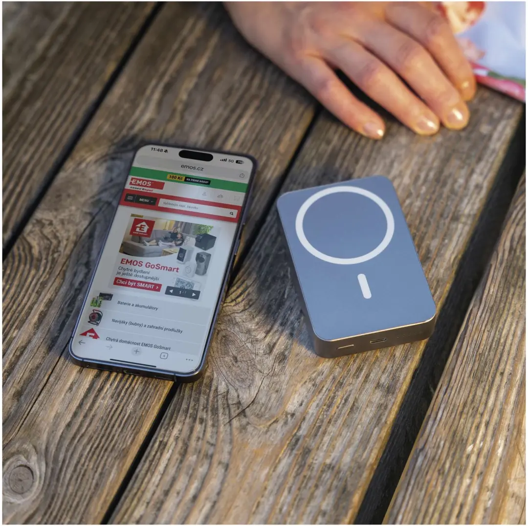 Emos WI 1046 Powerbank 10.000mAh 20W - Grijs - afbeelding 4 van 6