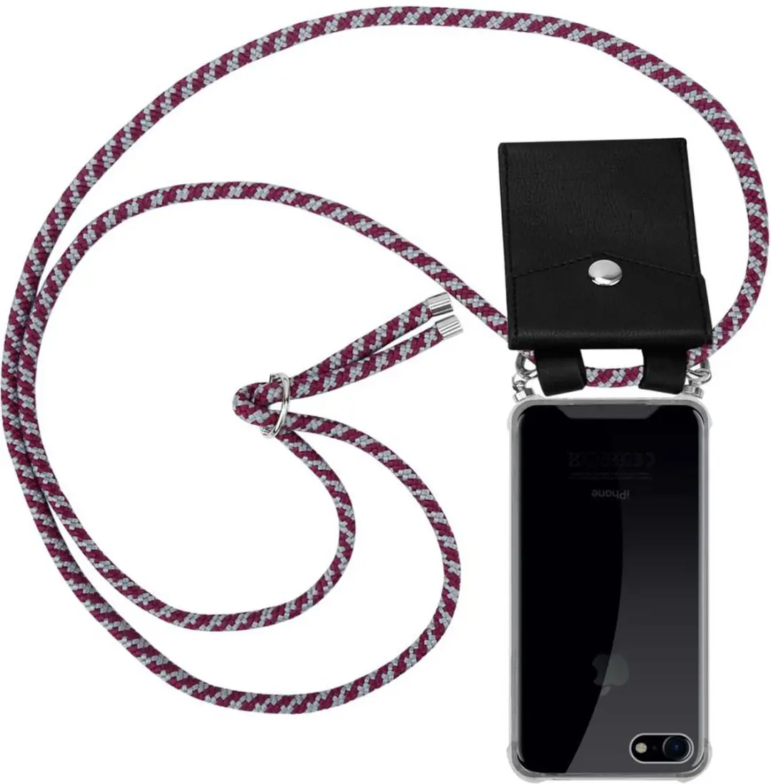 Cadorabo Hoesje geschikt voor Apple iPhone 7 / 7S / 8 / SE 2020 in ROOD WIT