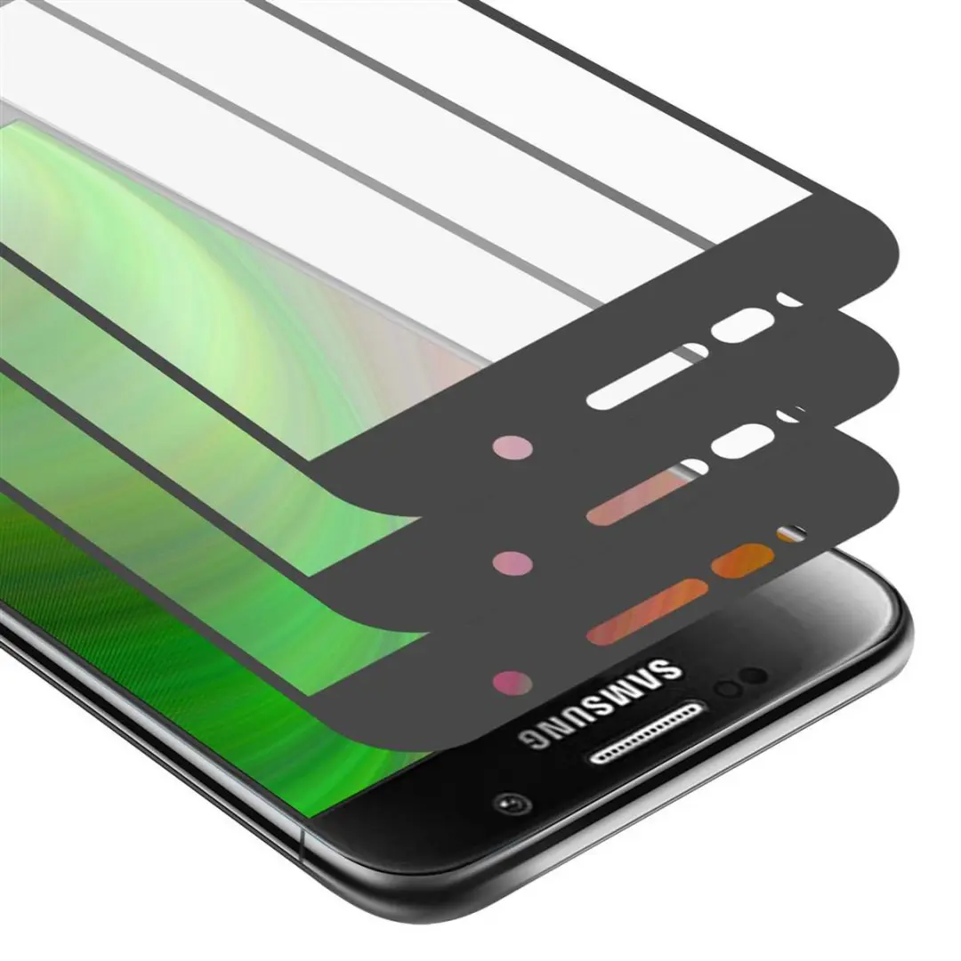 Cadorabo 3x Screenprotector geschikt voor Samsung Galaxy S6 Volledig scherm pant