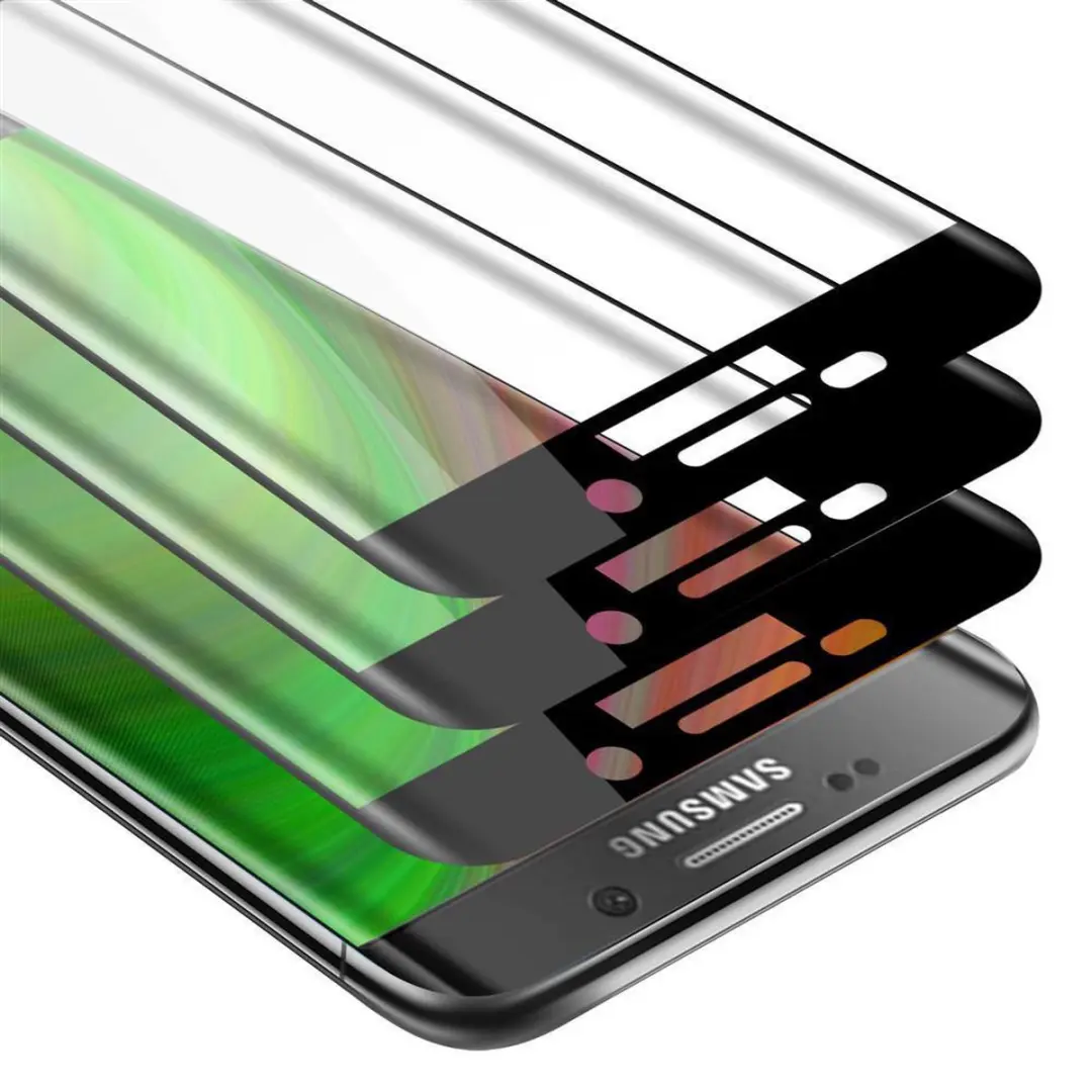 Cadorabo 3x Screenprotector geschikt voor Samsung Galaxy S6 EDGE PLUS Volledig s