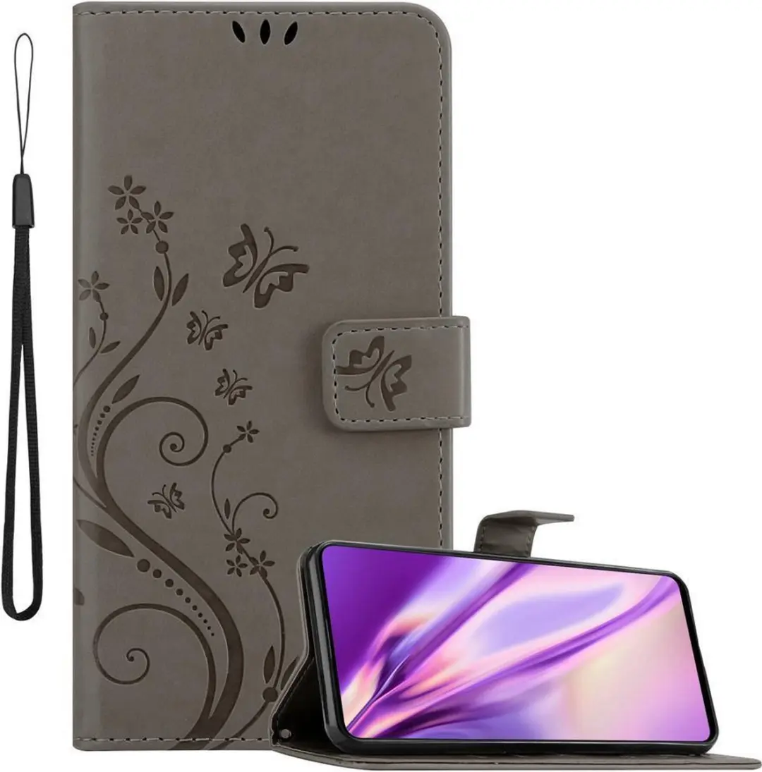 Cadorabo Hoesje geschikt voor Samsung Galaxy A51 4G / M40s in BLOEMEN GRIJS