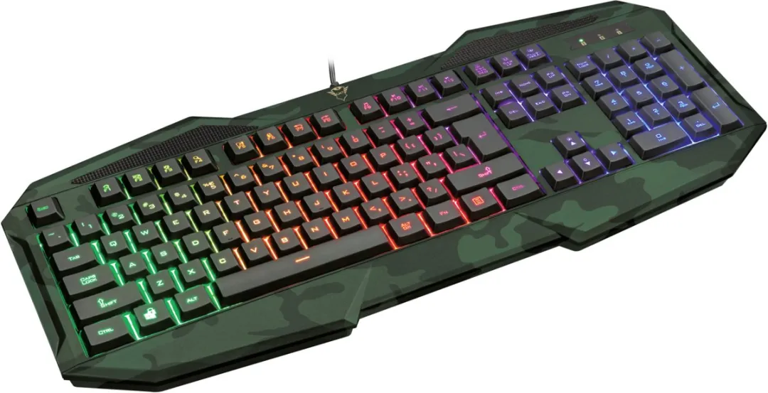 Trust GXT 830 RW-C Avonn Gaming Toetsenbord - Duits - Zwart/Groen