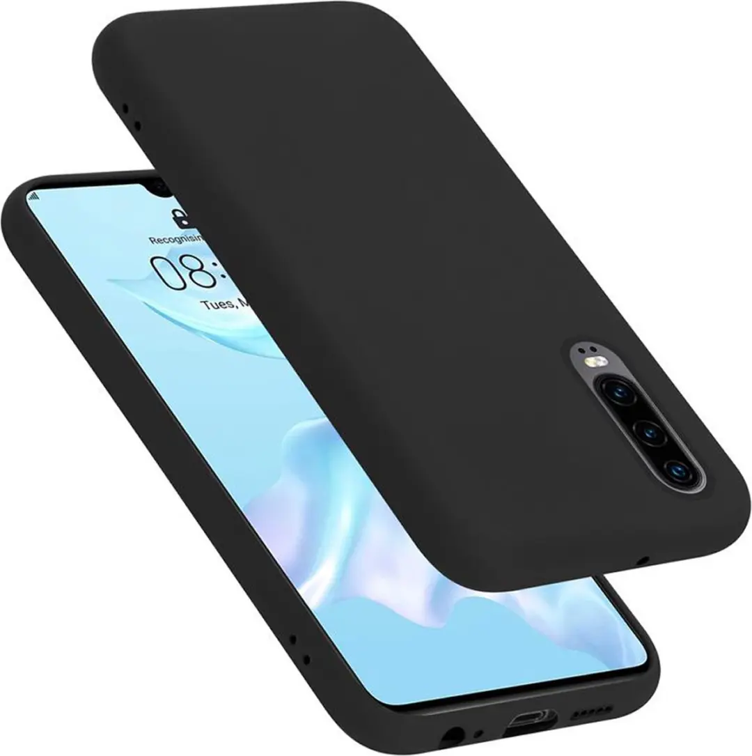 Cadorabo Hoesje geschikt voor Huawei P30 in LIQUID ZWART