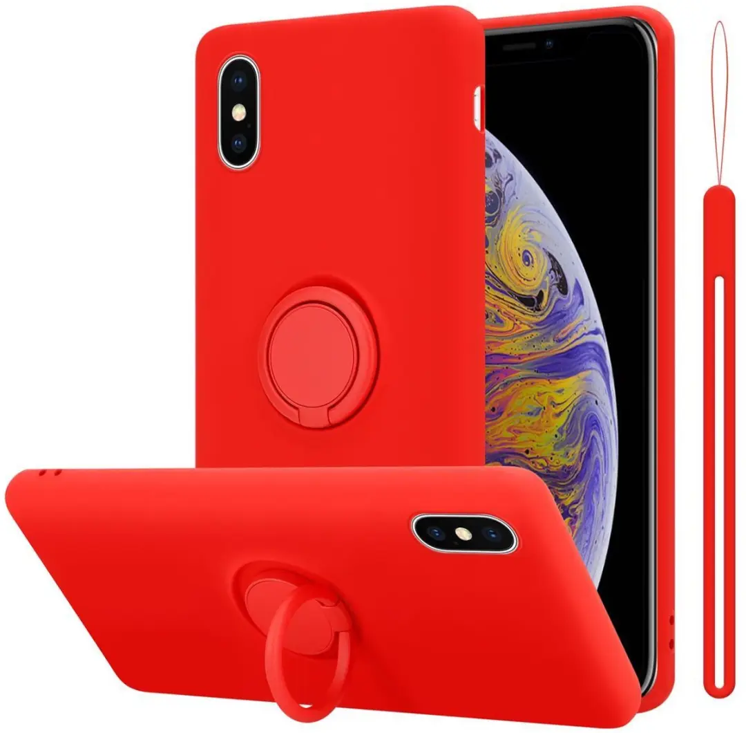 Cadorabo Hoesje geschikt voor Apple iPhone XS MAX in LIQUID ROOD