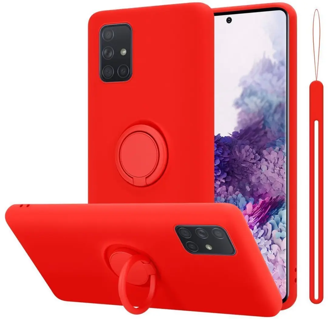 Cadorabo Hoesje geschikt voor Samsung Galaxy A71 4G in LIQUID ROOD