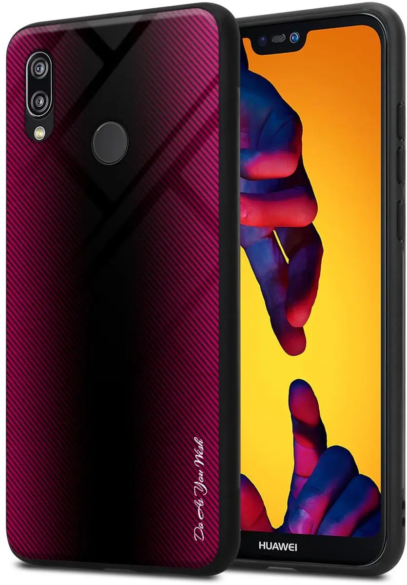 Cadorabo Hoesje geschikt voor Huawei P20 LITE 2018 / NOVA 3E in PAARS ROZE