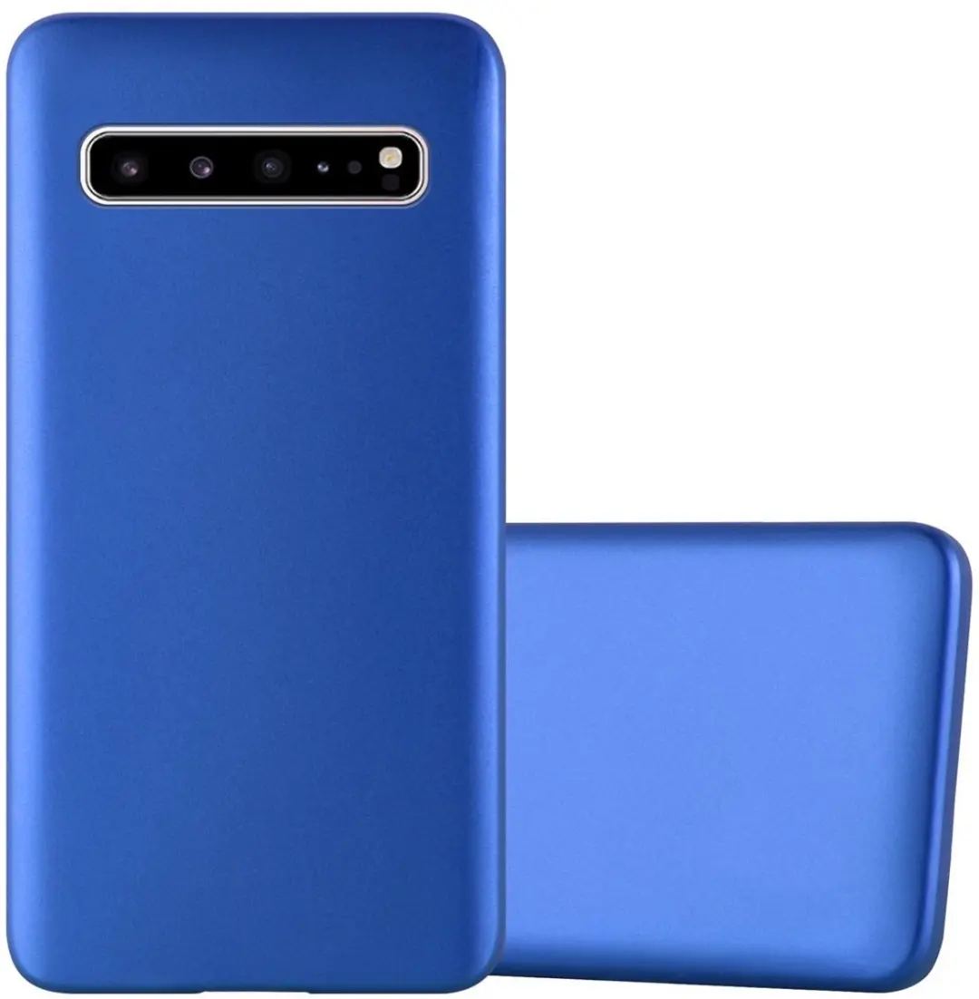 Cadorabo Hoesje geschikt voor Samsung Galaxy S10 5G in METAAL BLAUW