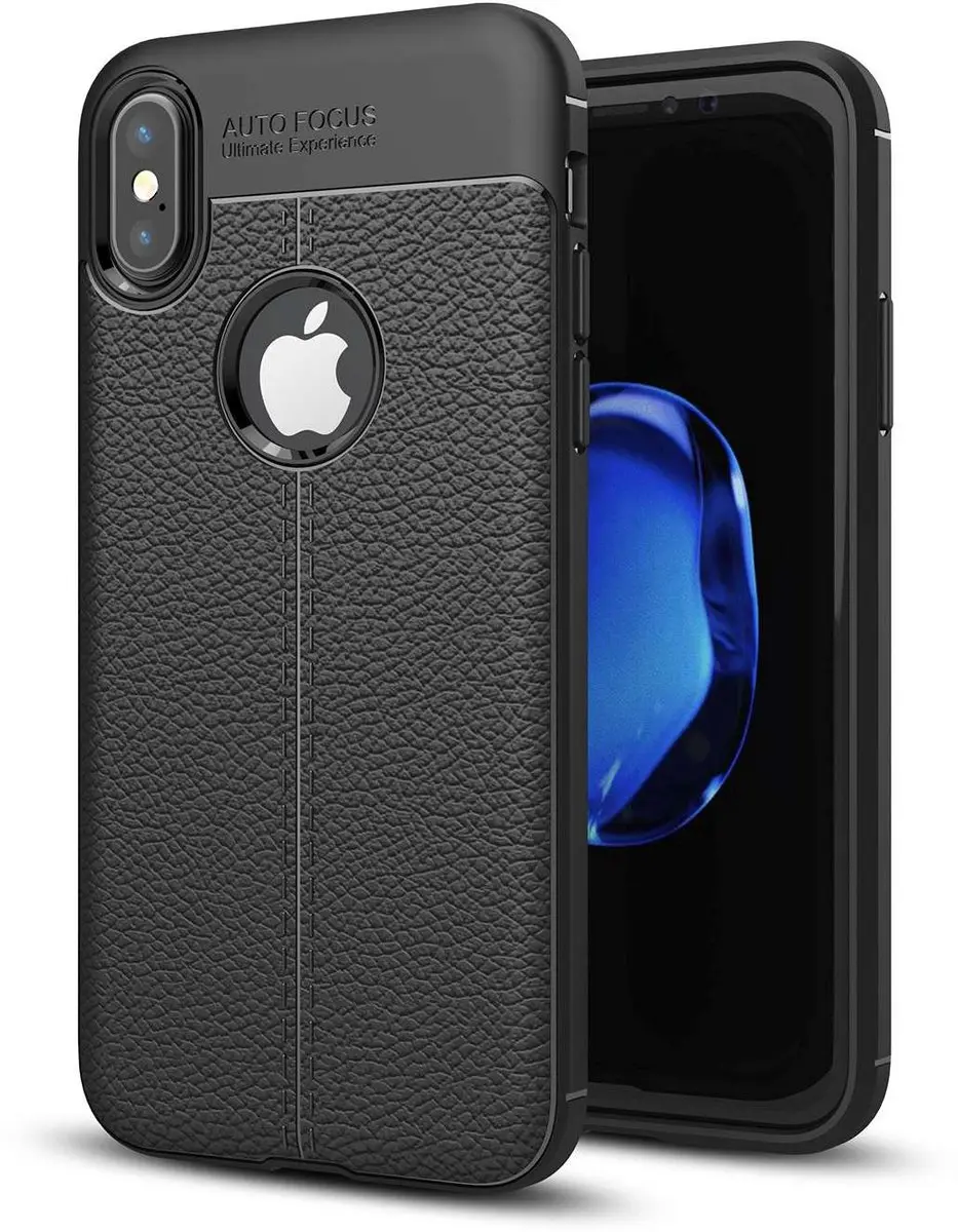 Cadorabo Hoesje geschikt voor Apple iPhone X / XS in Diep Zwart