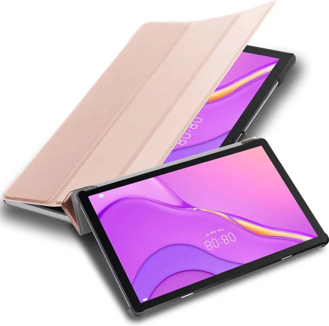 Cadorabo Tablet Hoesje geschikt voor Huawei MatePad T 10 (9.7 Zoll) / T 10s (10.1 Zoll) in PASTEL ROZE GOUD - Ultra dun beschermend geval ZONDER automatische Wake Up en Stand functie Book Case Cover Etui