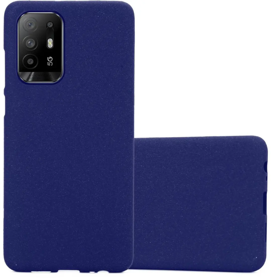 Cadorabo Hoesje geschikt voor Oppo A94 5G in FROST DONKER BLAUW