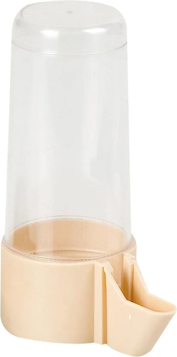 Flamingo Super Clic Fontein Vogelaccessoire - 5,5x5,5x13,5cm - Bruin/Beige/Wit