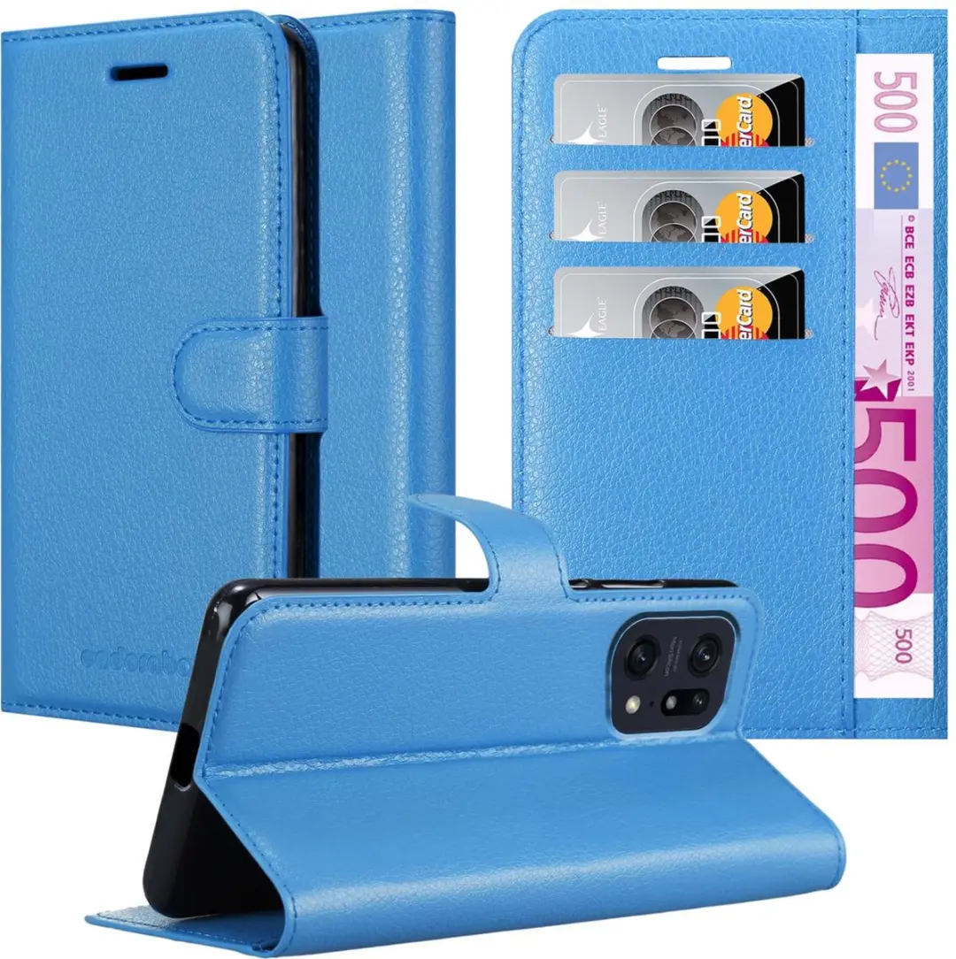 Cadorabo Hoesje geschikt voor Oppo FIND X5 PRO in PASTEL BLAUW