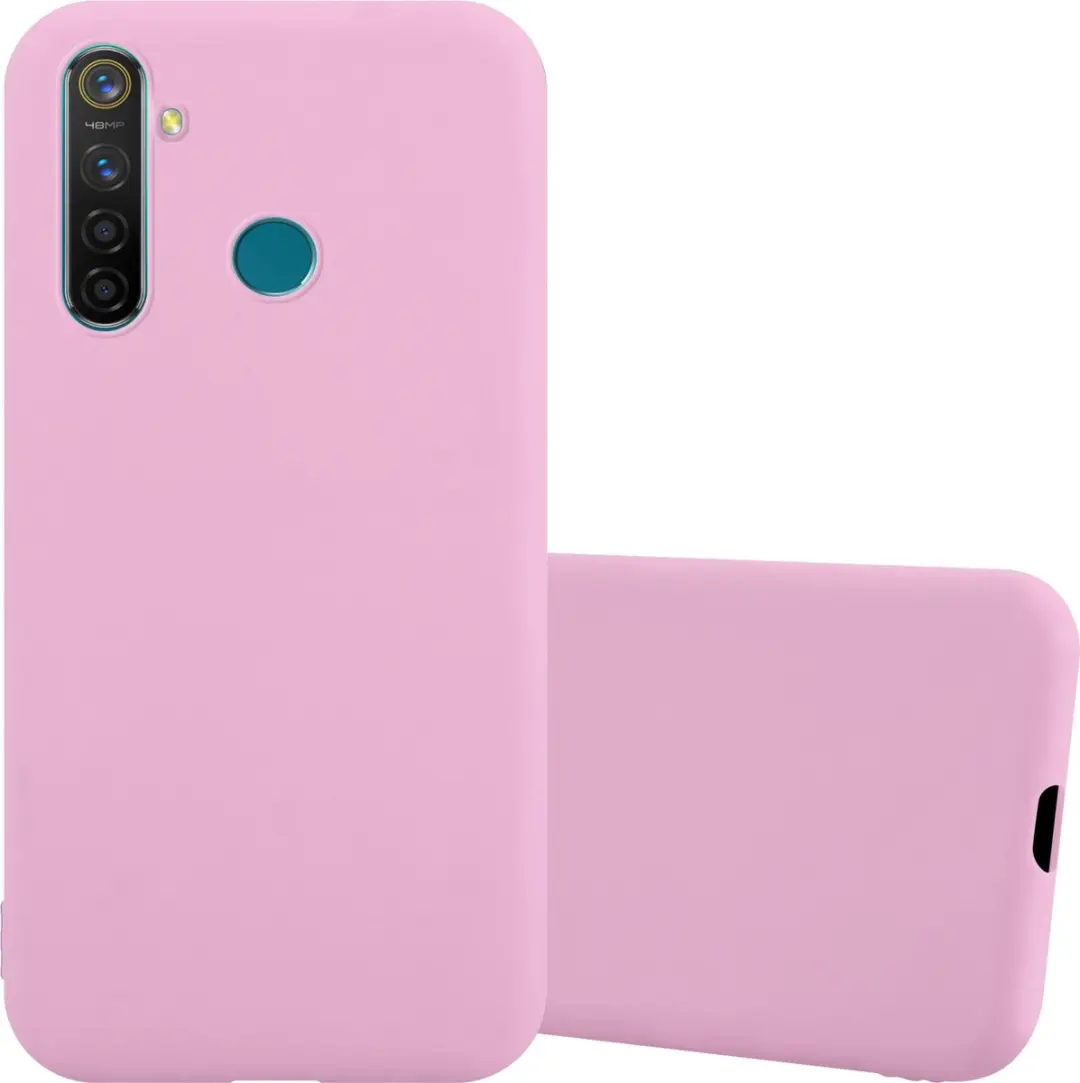 Cadorabo Hoesje geschikt voor Realme 5 PRO / Realme Q in CANDY ROZE