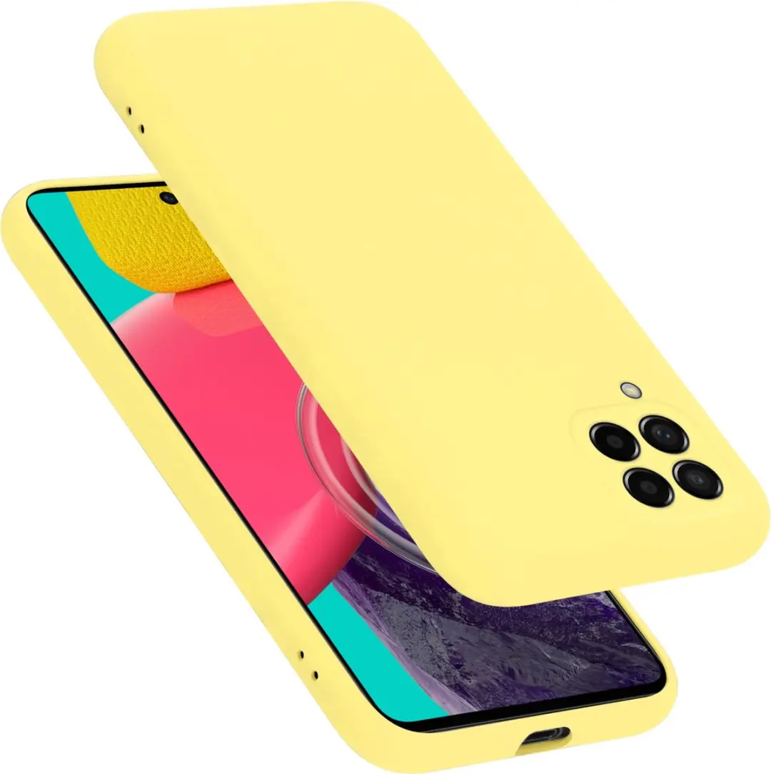 Cadorabo Hoesje geschikt voor Samsung Galaxy M53 5G in LIQUID GEEL