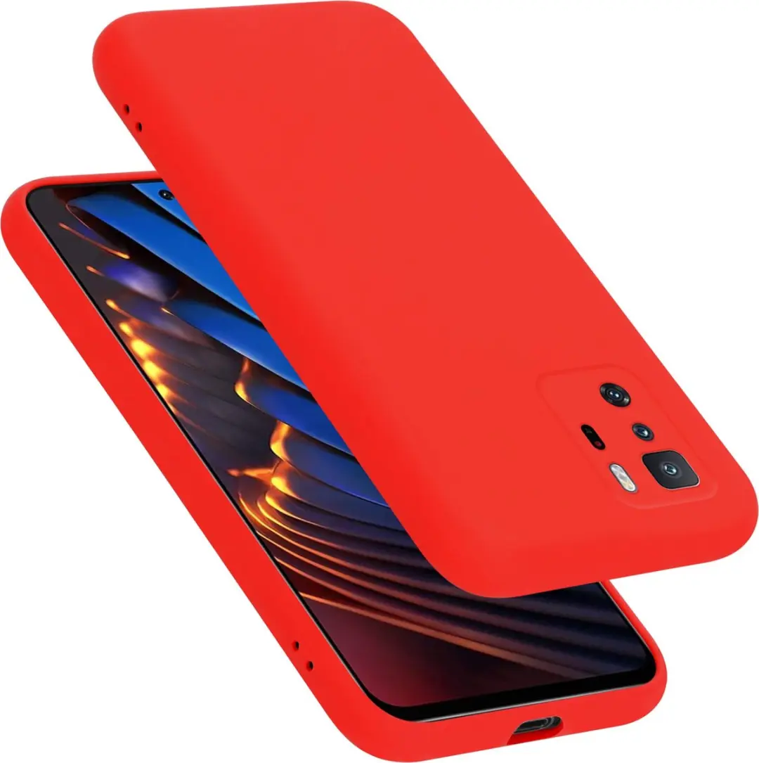 Cadorabo Hoesje geschikt voor Xiaomi POCO X3 GT in LIQUID ROOD
