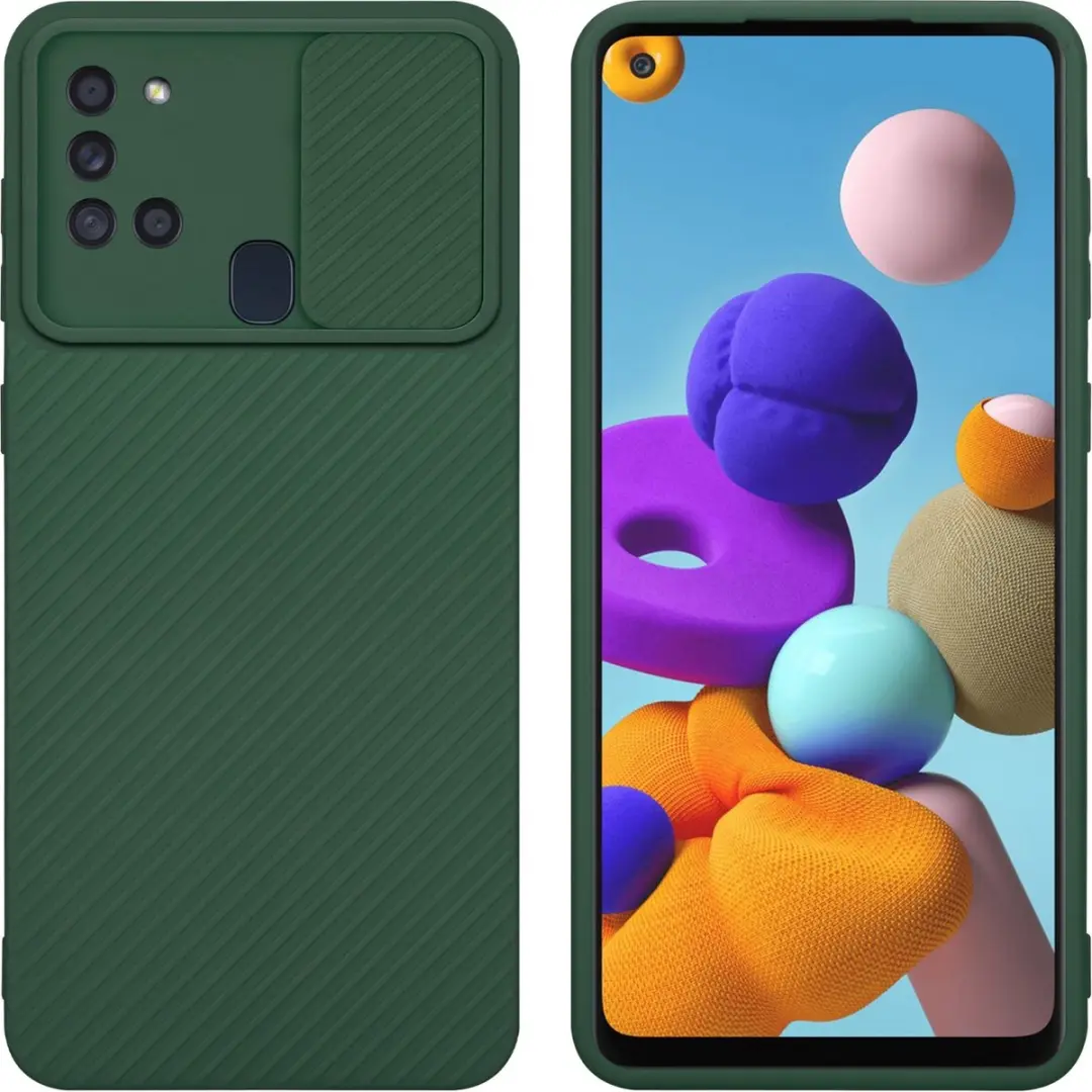Cadorabo Hoesje geschikt voor Samsung Galaxy A21s in Bonbon Groen