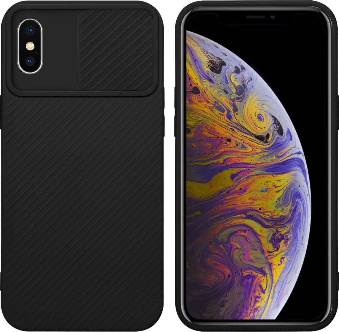 Cadorabo Hoesje geschikt voor Apple iPhone XS MAX in Bonbon Zwart