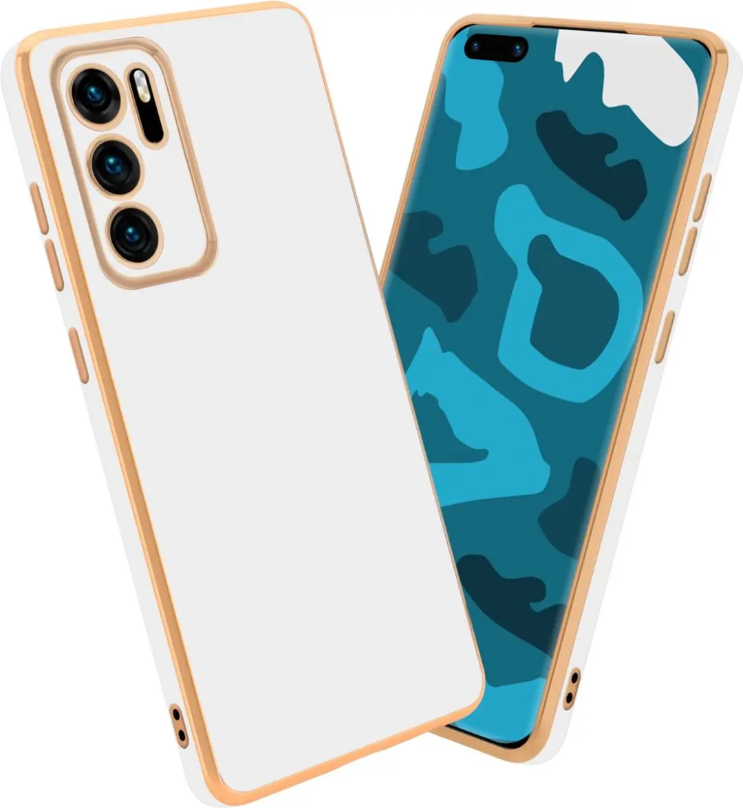 Cadorabo Hoesje geschikt voor Huawei P40 in Glossy Wit