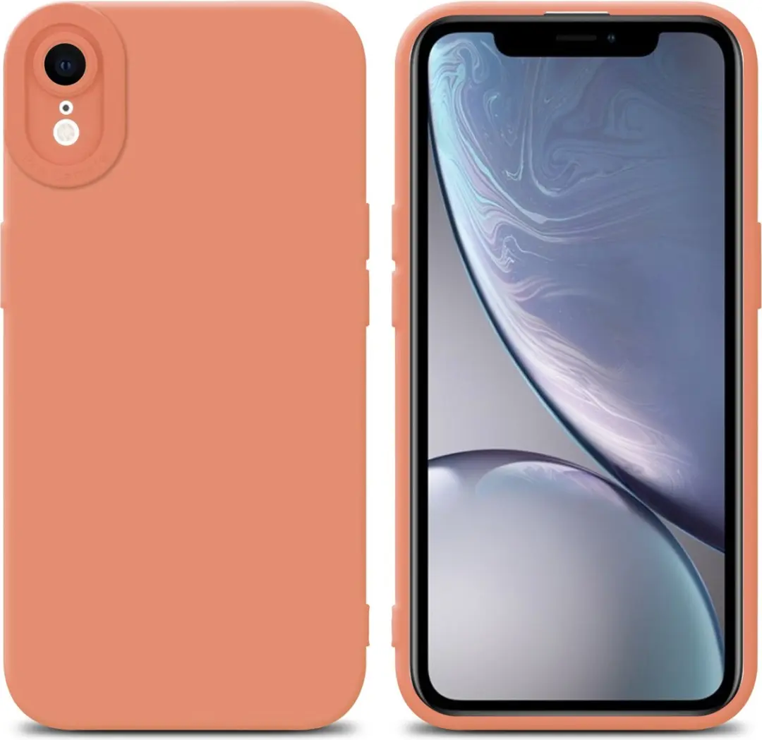 Cadorabo Hoesje geschikt voor Apple iPhone XR in FLUID LICHT ORANJE