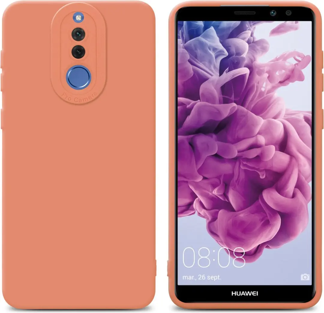 Cadorabo Hoesje geschikt voor Huawei MATE 10 LITE in FLUID LICHT ORANJE