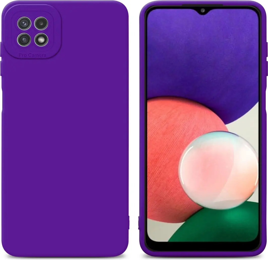 Cadorabo Hoesje geschikt voor Samsung Galaxy A22 5G in FLUID DONKER PAARS