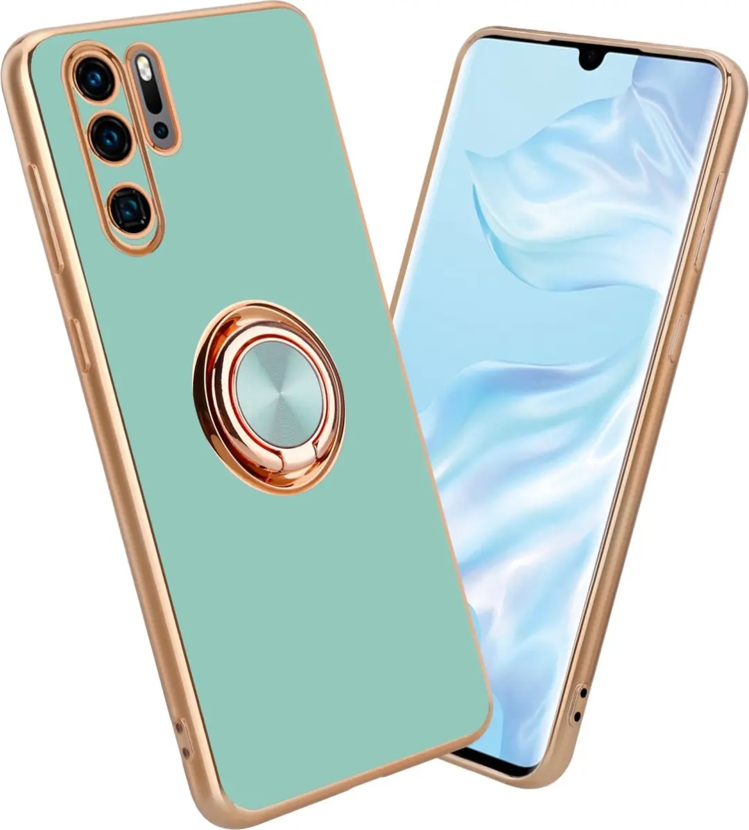 Cadorabo Hoesje geschikt voor Huawei P30 PRO in Glossy Turquoise