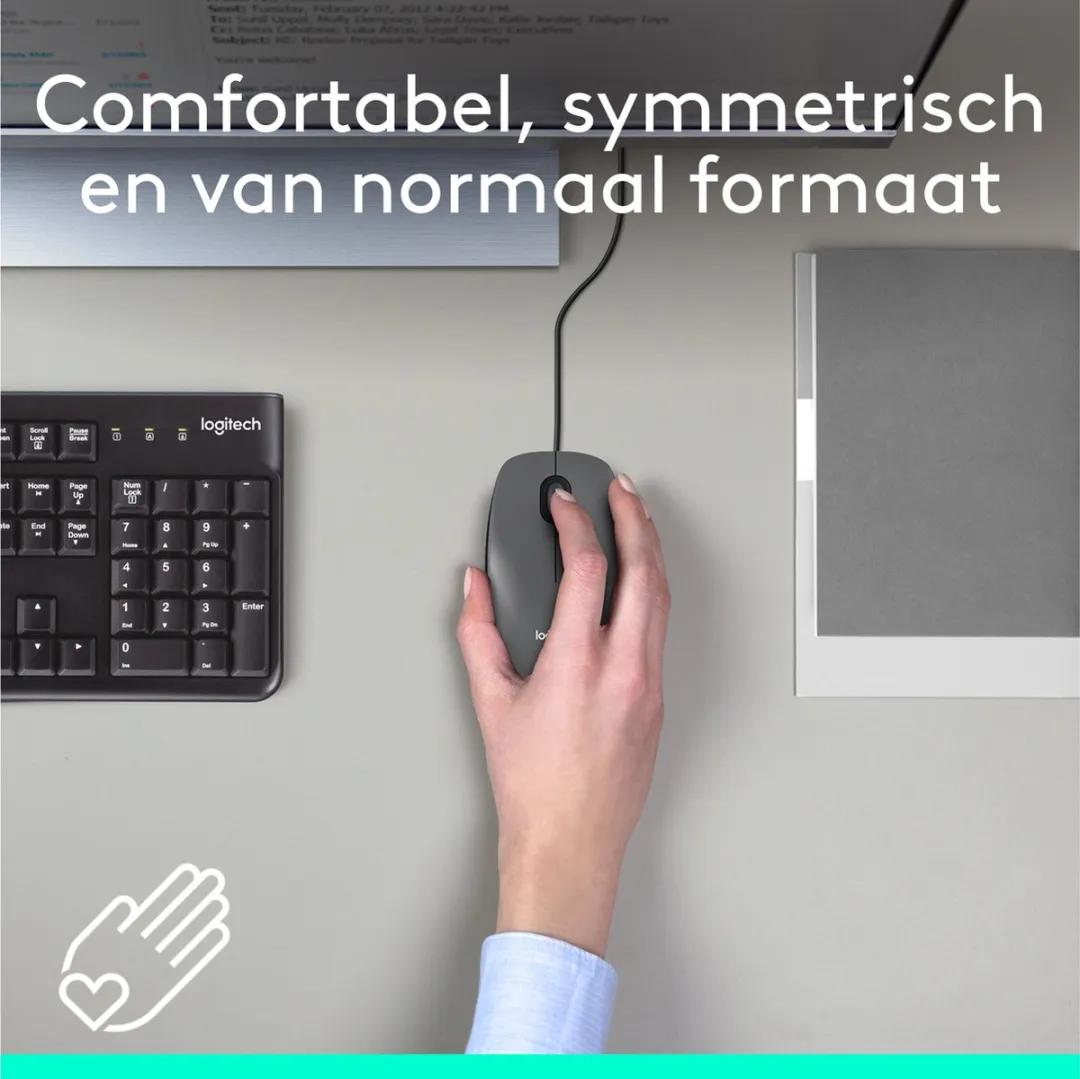 Logitech M100 Bedrade Muis - Zwart