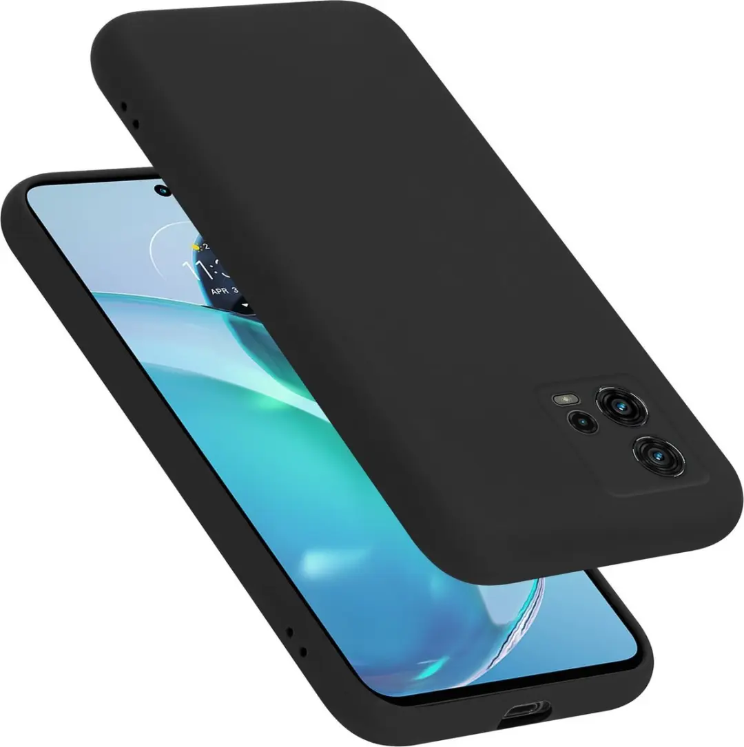 Cadorabo Hoesje geschikt voor Motorola MOTO G72 in LIQUID ZWART