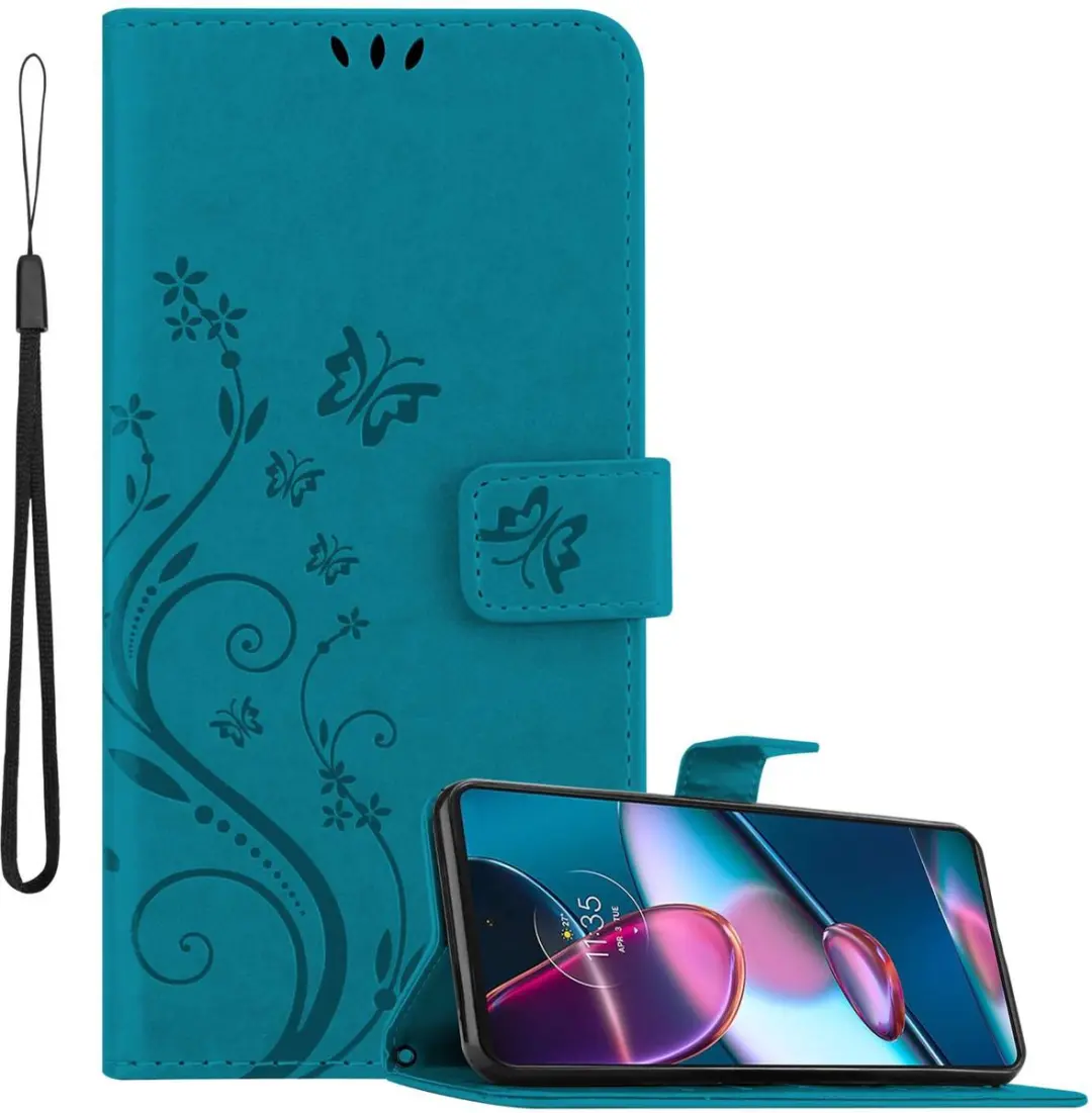 Cadorabo Hoesje geschikt voor Motorola EDGE+ in Blauw