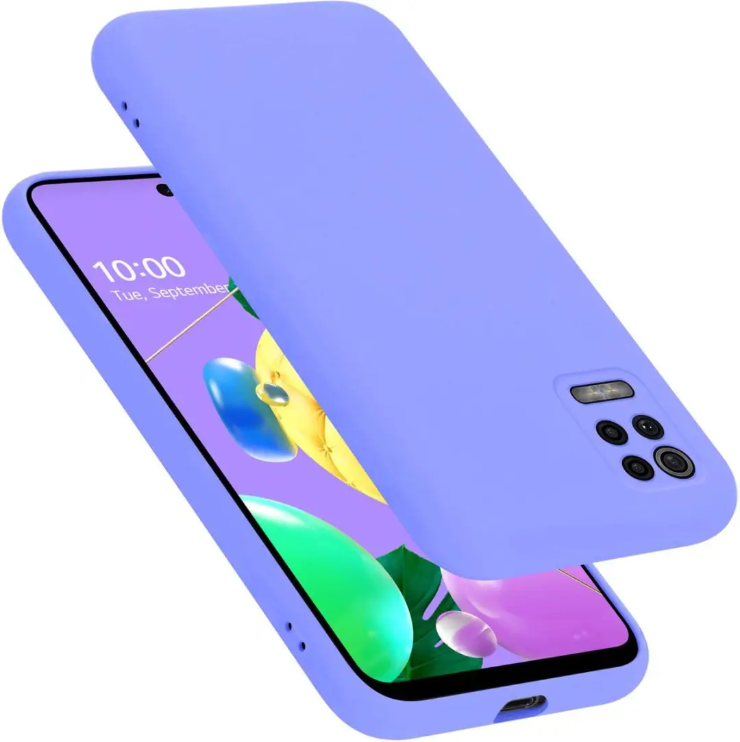 Cadorabo Hoesje geschikt voor LG K52 / K62 / Q52 in LIQUID LICHT PAARS - Beschermhoes gemaakt van flexibel TPU silicone Case Cover