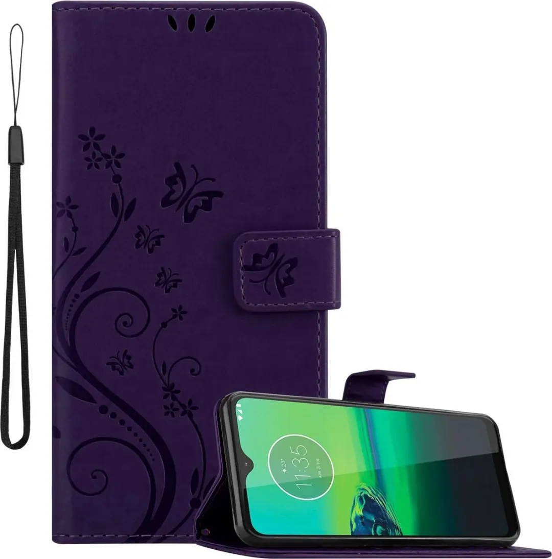 Cadorabo Hoesje geschikt voor Motorola MOTO G8 in Paars