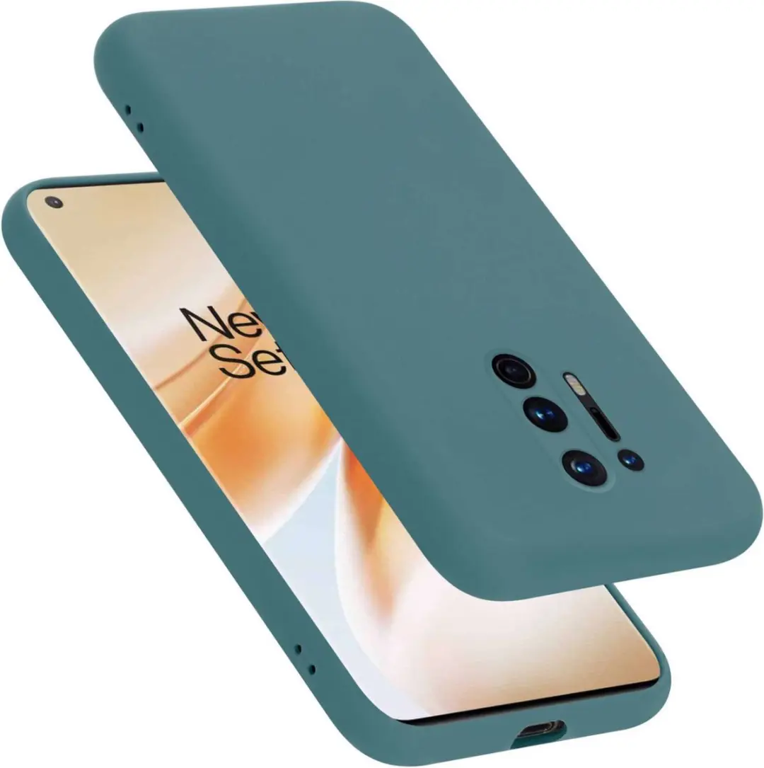Cadorabo Hoesje geschikt voor OnePlus 8 PRO in LIQUID GROEN