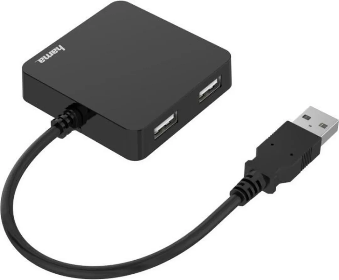 Hama USB 2.0 Hub 4 Poorten - 00200121 - Zwart