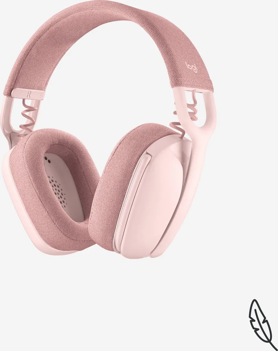 Logitech Zone Vibe 100 - Draadloze Headset - Bluetooth - Rose