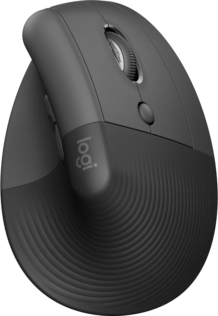 Logitech Lift 910-006473 Verticale Ergonomische Muis - Donkergrijs