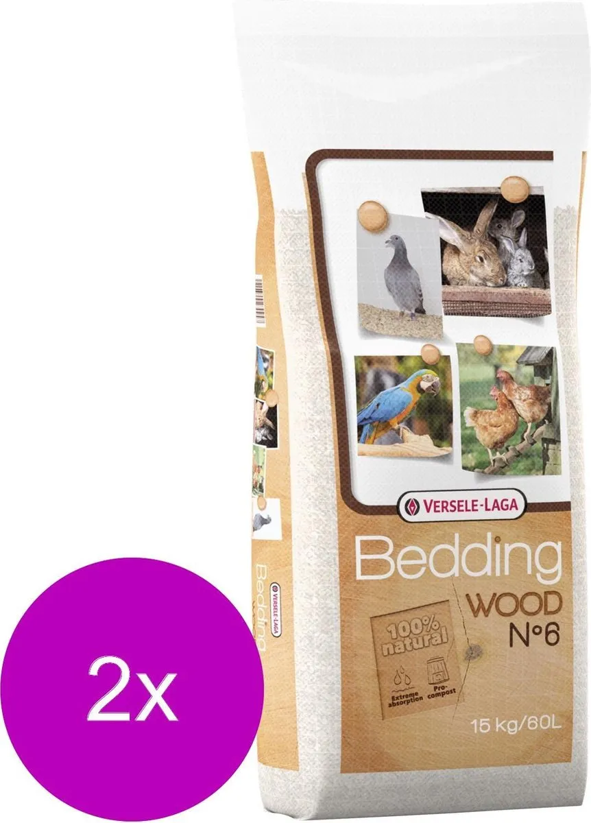 Versele-Laga Wood Bedding Beukenhout No. 6 - Vogelbodembedekking 30kg