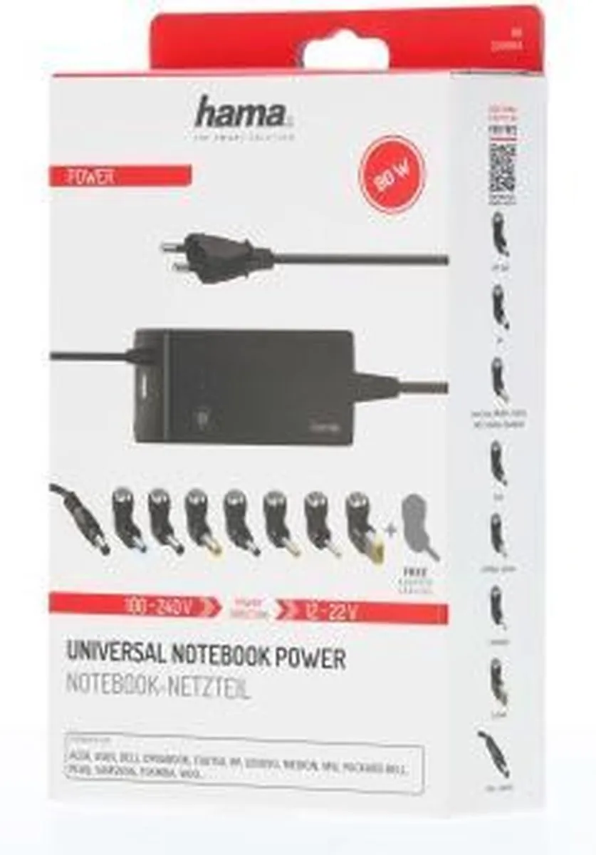 Hama Universele Notebooknetadapter 90W - 12-22V - MPN 00200004