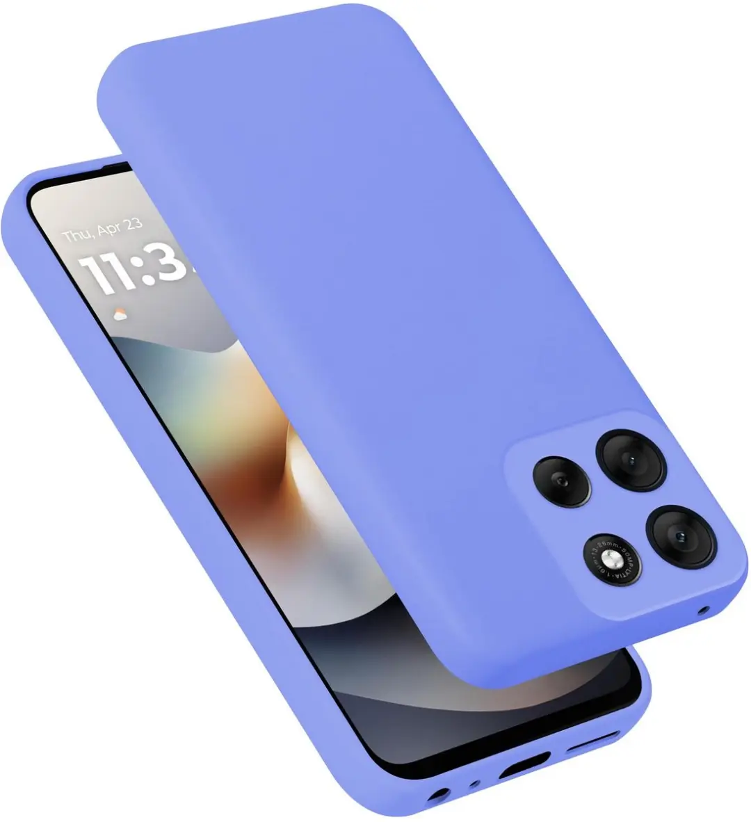 Cadorabo Hoesje geschikt voor Motorola Moto G56 Case in Liquid Lichte Paars Besc