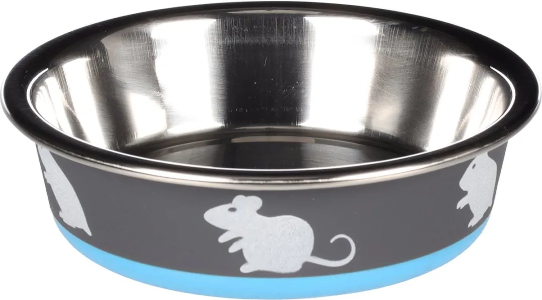 Flamingo Nelly Eetpot Knaagdier - Blauw 12,3cm 225ml
