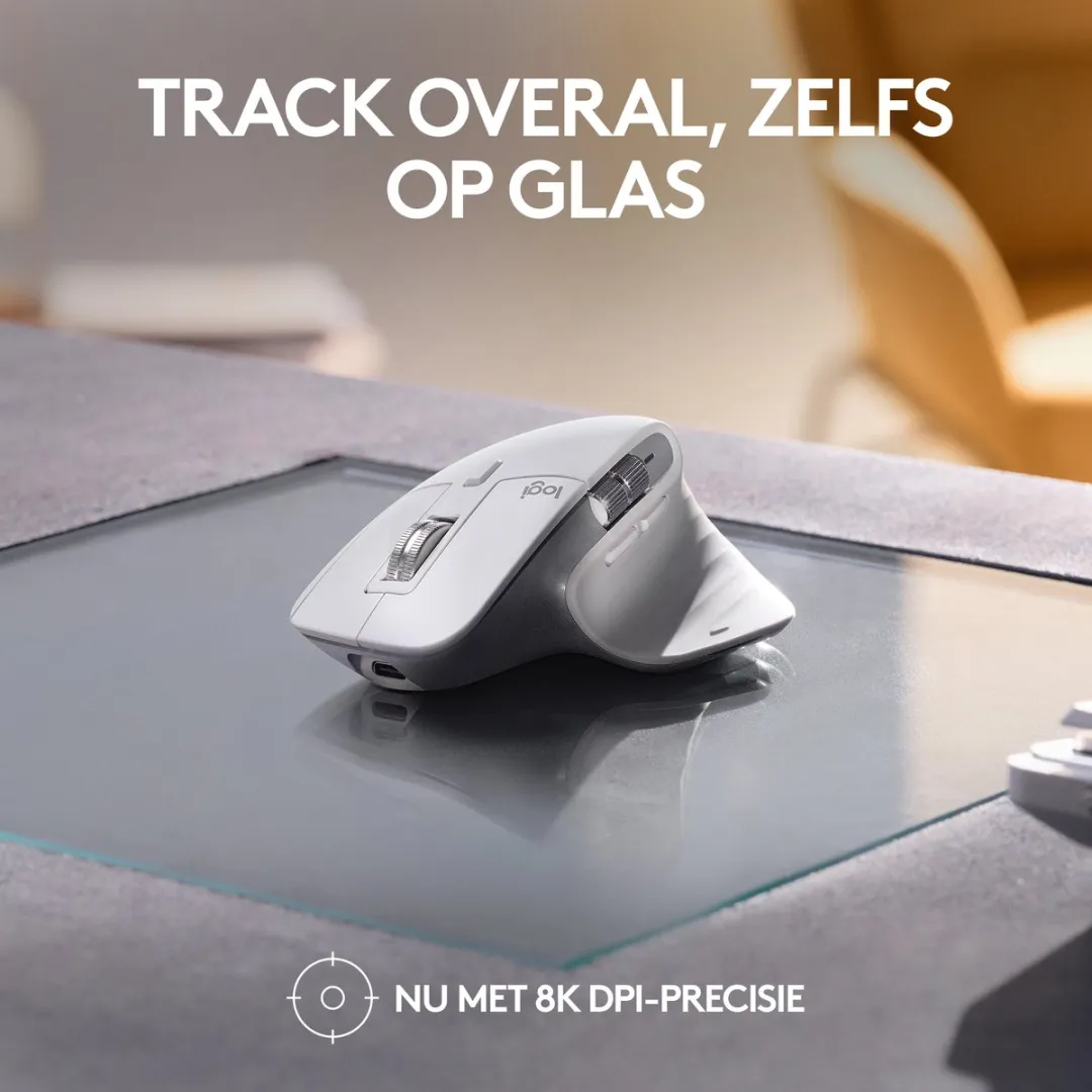 Logitech MX Master 3S voor Mac - Draadloze Muis - Bluetooth - Pale Grey