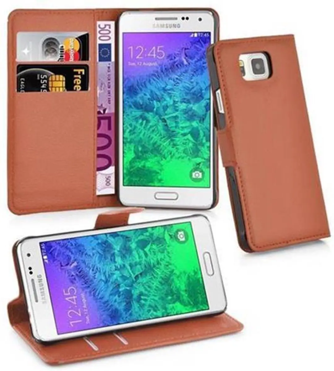 Cadorabo Hoesje geschikt voor Samsung Galaxy ALPHA in CHOCOLADE BRUIN