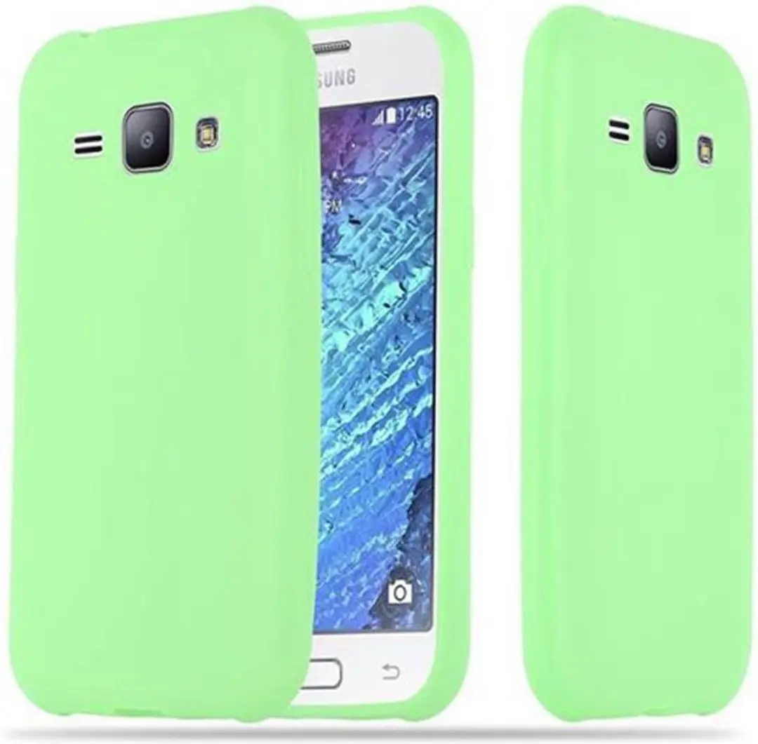 Cadorabo Hoesje geschikt voor Samsung Galaxy J1 2015 in CANDY PASTEL GROEN